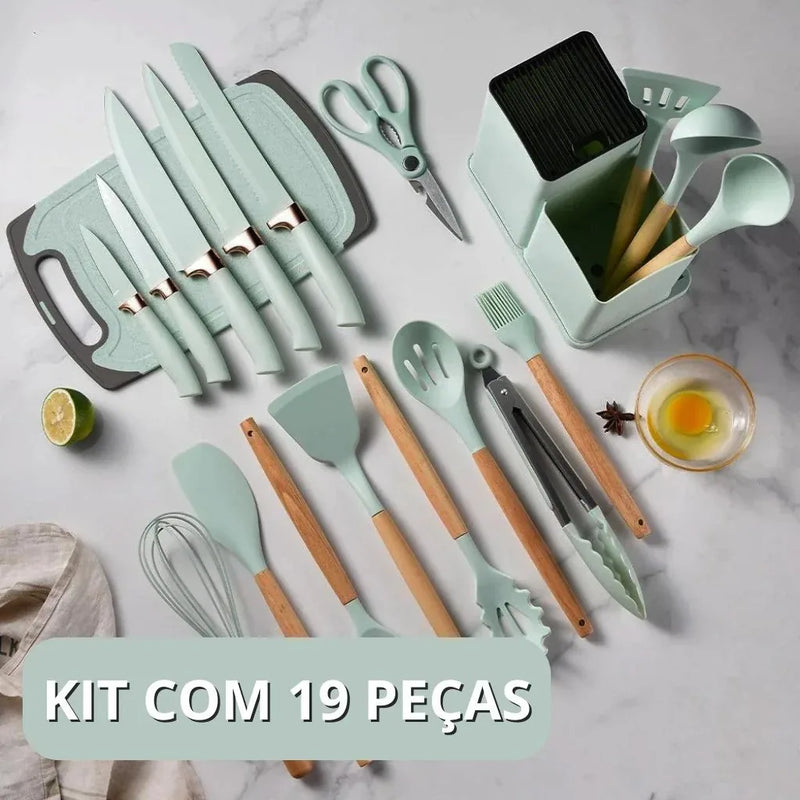 Utensílios de Cozinha Luxo 19 Peças